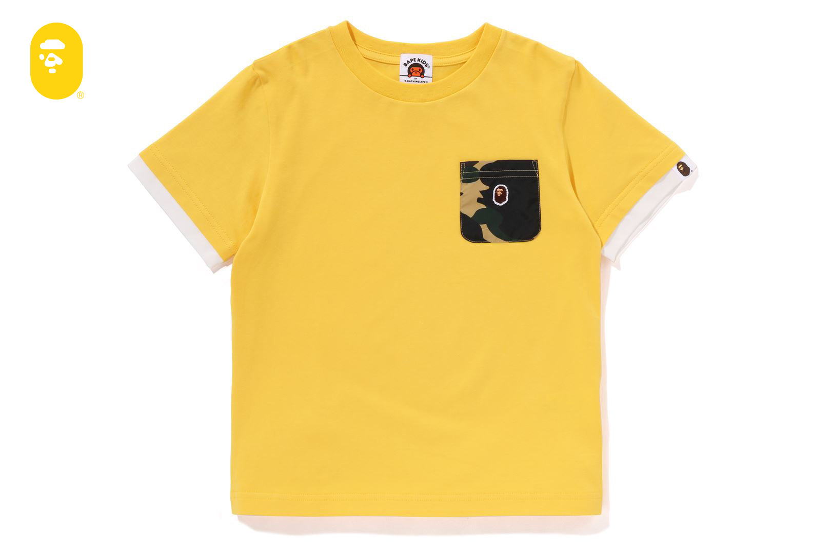 1ST CAMO POCKET COLLEGE TEE | bape.com
