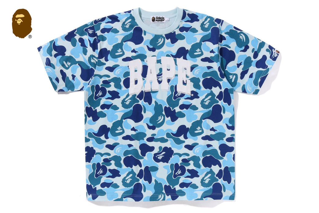 ABC CAMO RELAXED FIT BAPE LOGO TEE 青 カモ柄 ABC CAMO RELAXED FIT BAPE LOGO TEE | bape.com