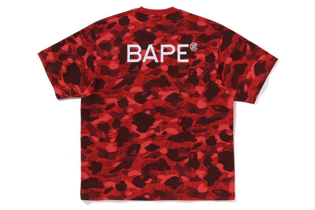 BAPE X CLOT 】CAMO OVERPRINT LOGO RELAXED FIT TEE | bape.com