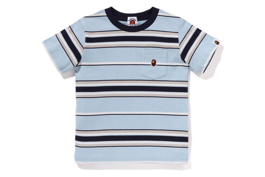 ONE POINT STRIPE POCKET TEE