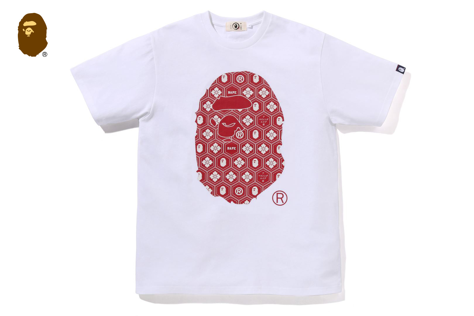 TRADITIONAL JAPANESE PATTERN APE HEAD TEE | bape.com