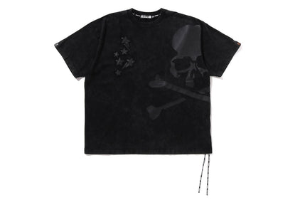 【 BAPE X MMJ 】LEATHER STA PATCH SKULL RELAXED FIT TEE 16TH
