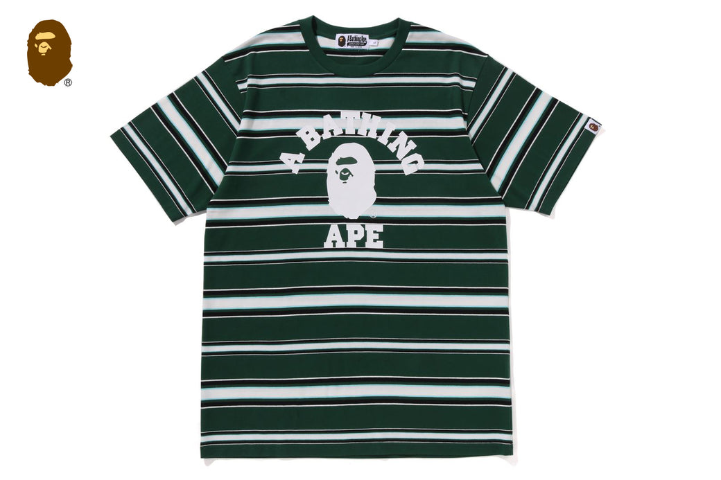 【A BATHING APE】COLLEGE STRIPE TEE 要在庫確認 COLLEGE STRIPE TEE | bape.com