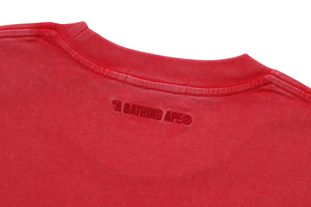 GARMENT DYE RHINESTONE APE HEAD RELAXED FIT TEE | bape.com
