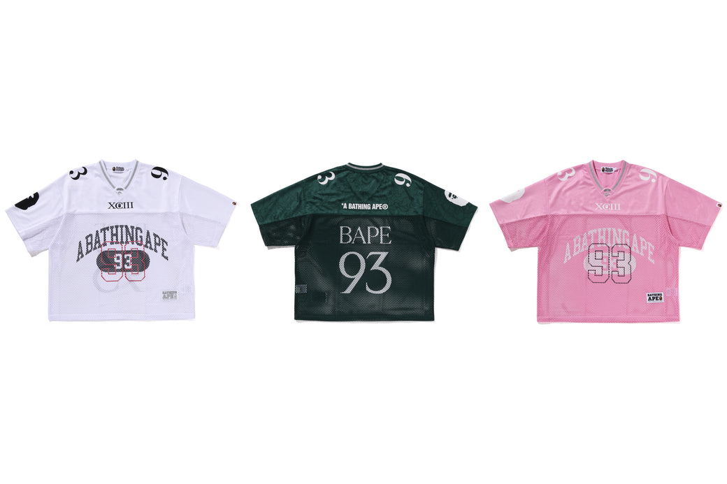 ◆BAPE◆ Line Camo Multi Logo Relaxed Fit Football Jersey M LINE CAMO MULTI LOGO RELAXED FIT FOOTBALL JERSEY MENS – us