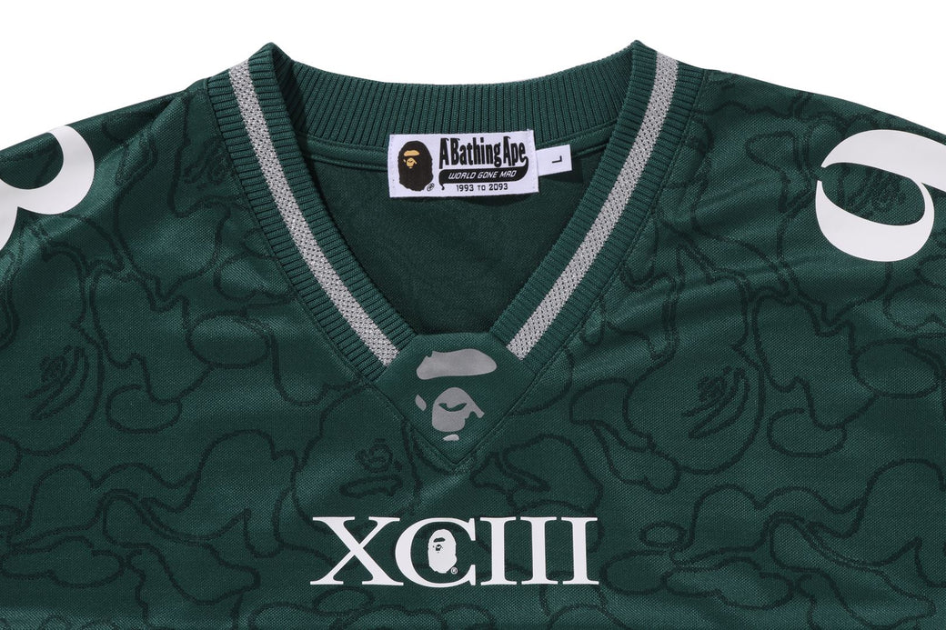 LINE CAMO MULTI LOGO RELAXED FIT FOOTBALL JERSEY | bape.com