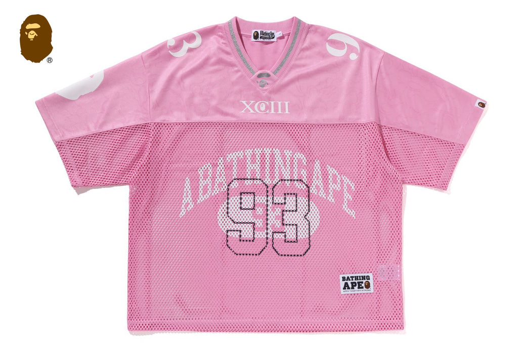 LINE CAMO MULTI LOGO RELAXED FIT FOOTBALL JERSEY | bape.com