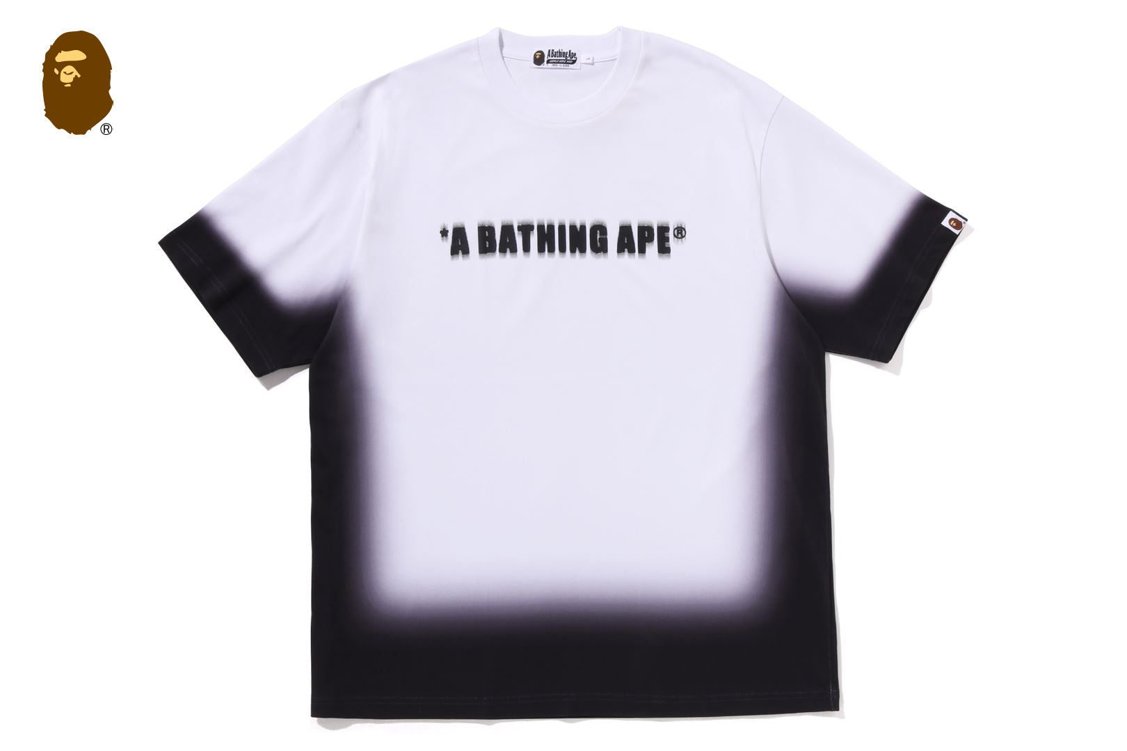 SPRAY PRINT BATHING APE LOGO RELAXED FIT TEE | bape.com