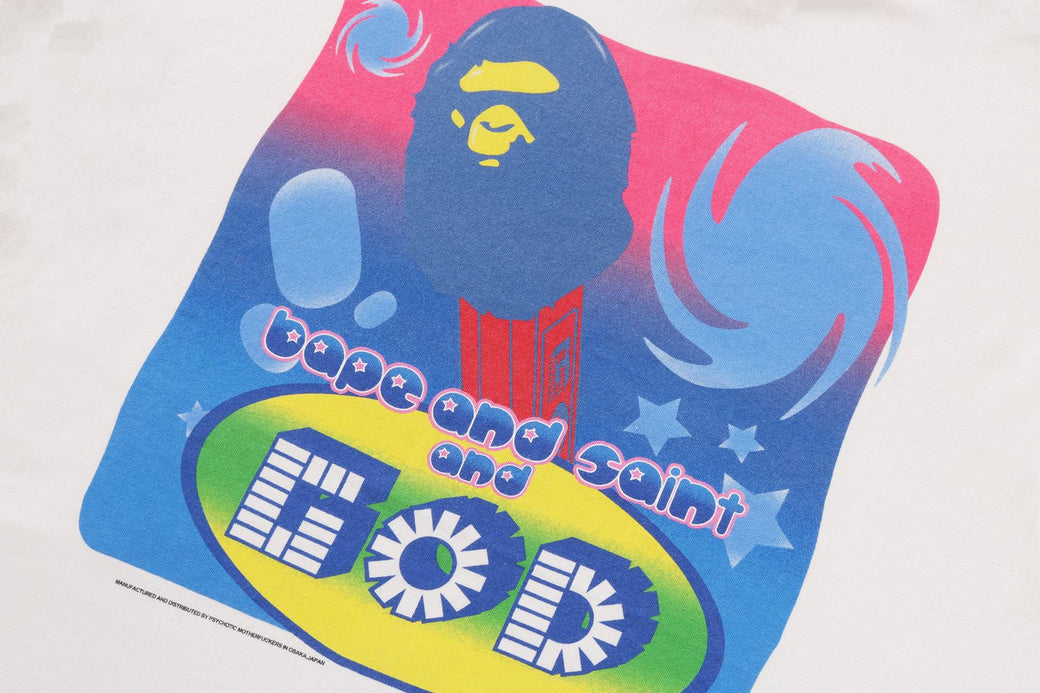 BAPE X SAINT MXXXXXX 】GOD TEE | bape.com