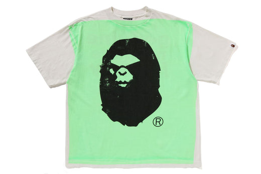 【 BAPE X SAINT MXXXXXX 】MAD FACE HANDPRINTING TEE
