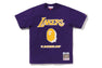 【 BAPE X M&N NBA 】LOS ANGELES LAKERS TEE