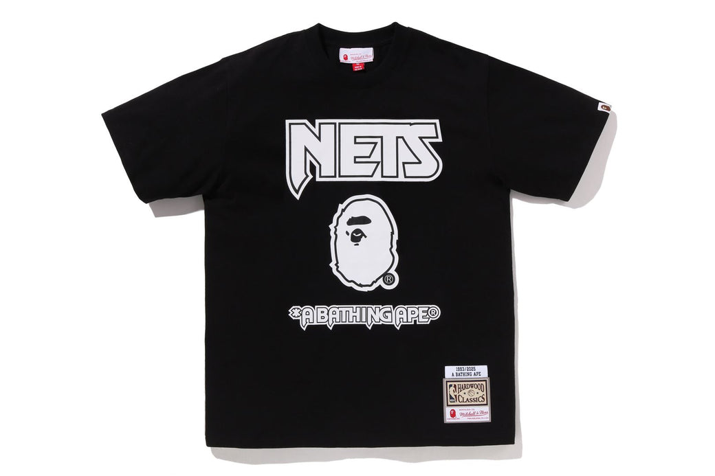 BAPE X M&N NBA 】NEW JERSEY NETS TEE | bape.com