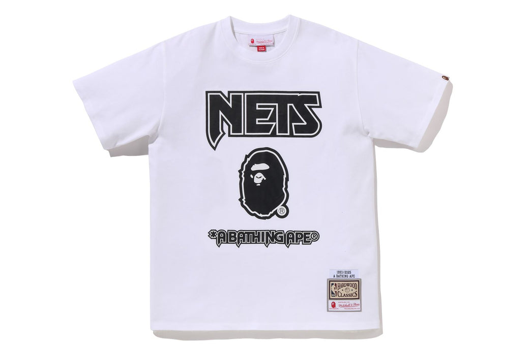 BAPE X M&N NBA 】NEW JERSEY NETS TEE | bape.com