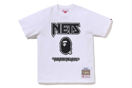 【 BAPE X M&N NBA 】NEW JERSEY NETS TEE