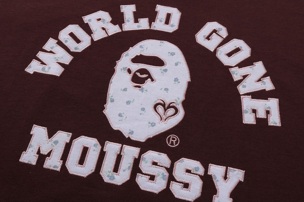 BAPE X MOUSSY 】COLLEGE PATCH TEE | bape.com