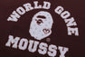 【 BAPE X MOUSSY 】COLLEGE PATCH TEE