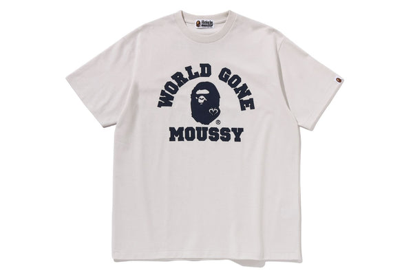 トップス MOUSSY A BATHING APE COLLEGE PATCH TEE BAPE X MOUSSY 】COLLEGE PATCH TEE | bape.com
