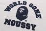 【 BAPE X MOUSSY 】COLLEGE PATCH TEE