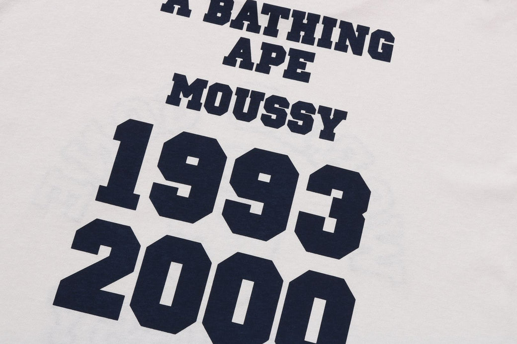 【 BAPE X MOUSSY 】COLLEGE PATCH TEE ベイプ BAPE X MOUSSY 】COLLEGE PATCH TEE | bape.com