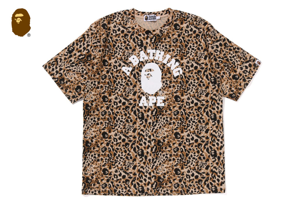 WILD LEOPARD PATTERN COLLEGE RELAXED FIT TEE - Main Image