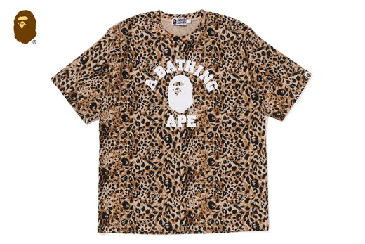WILD LEOPARD PATTERN COLLEGE RELAXED FIT TEE