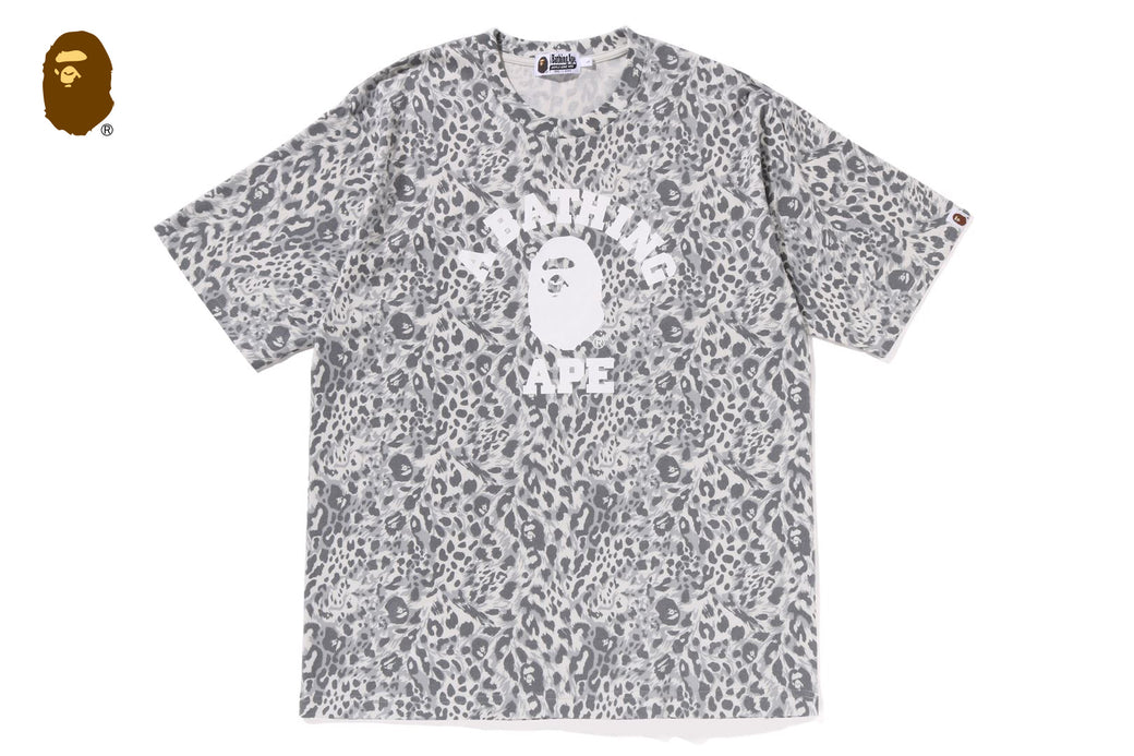 WILD LEOPARD PATTERN COLLEGE RELAXED FIT TEE | bape.com