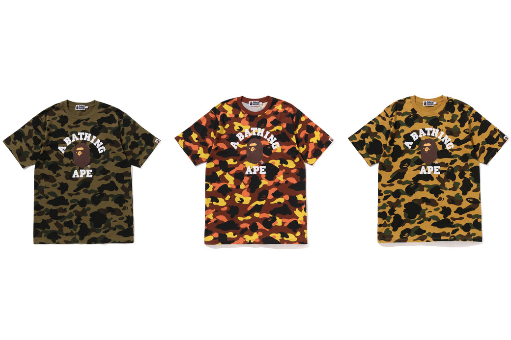 レア限定品【A BATHING APE】THINK CAMO COLLEGE TEE Tシャツ A BATHING APE® 1st Camo College Tee | Bape official website