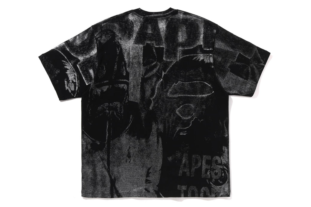 METALLIC COATED OVERALL PRINT RELAXED FIT TEE | bape.com