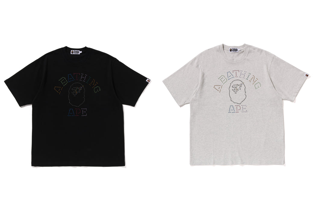'Luvsic 1' Lyrics Black Tee XXL 日本未発売 RHINESTONE COLLEGE RELAXED FIT TEE | bape.com