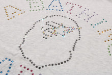 RHINESTONE COLLEGE RELAXED FIT TEE
