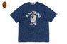 INDIGO DYED CLOUD CAMO COLLEGE RELAXED FIT TEE