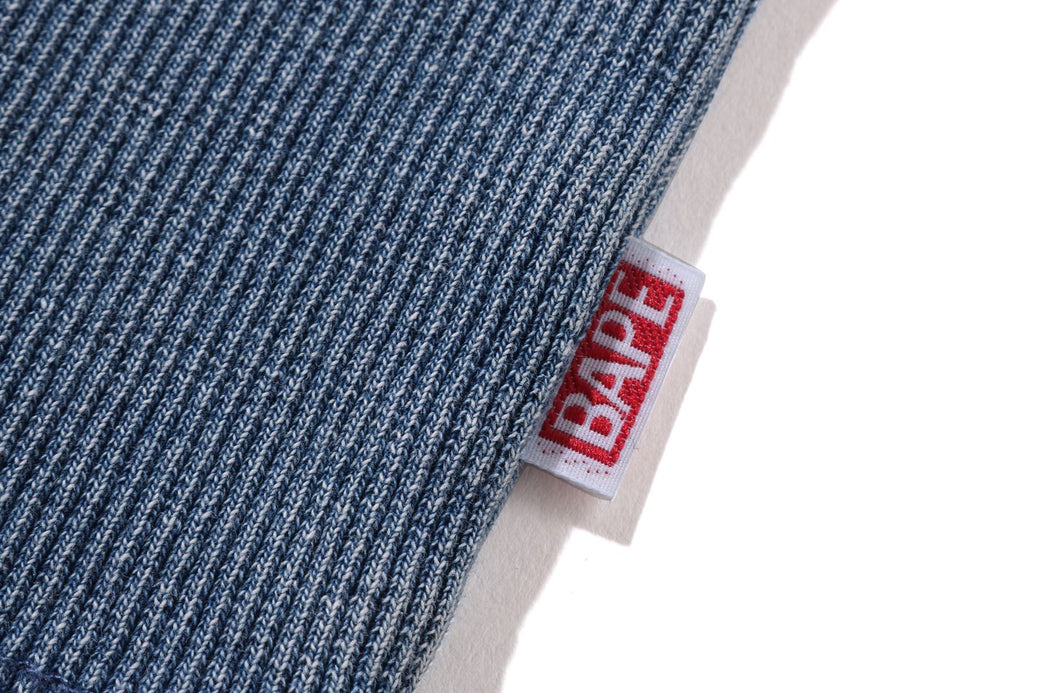 BAPE INDIGO RIB TEE | bape.com