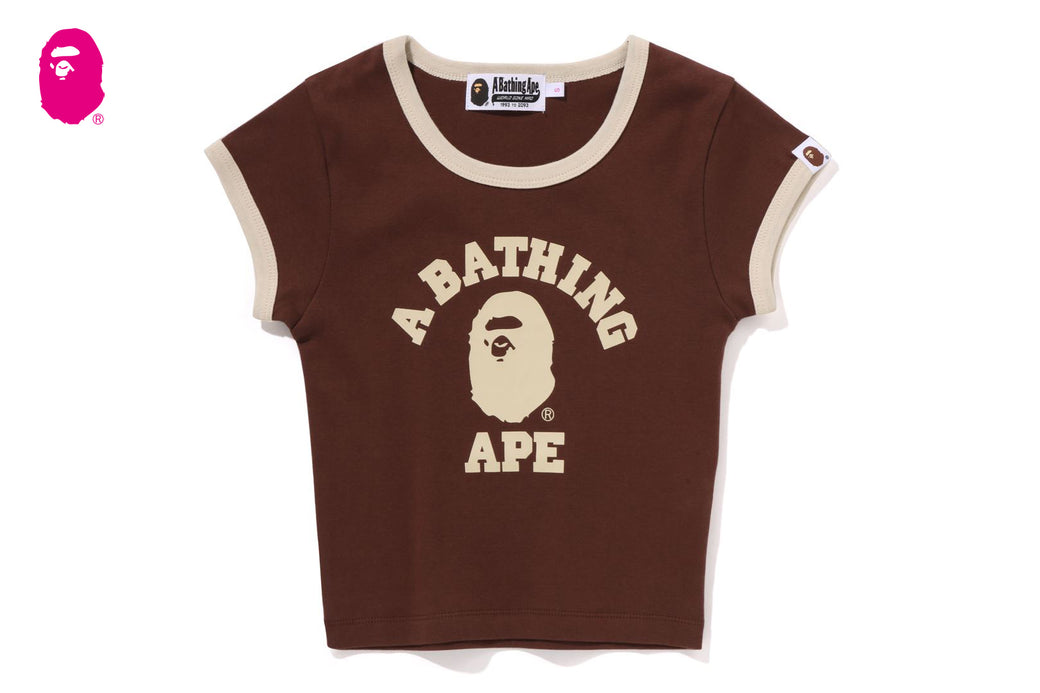 COLLEGE CROPPED TRIM TEE | bape.com