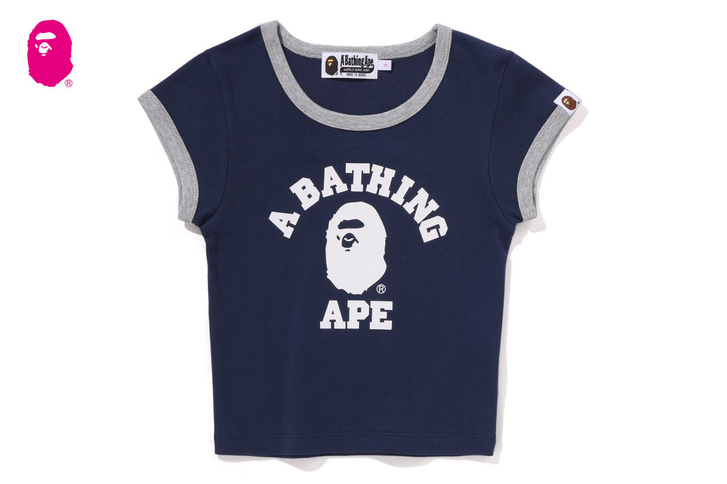 COLLEGE CROPPED TRIM TEE | bape.com