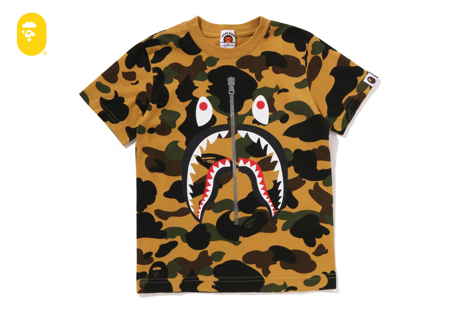 1ST CAMO SHARK TEE サイズ:S エイプ ベイプ Tシャツ 1ST CAMO SHARK TEE | bape.com