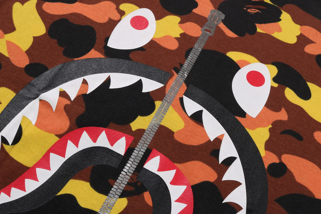 1ST CAMO SHARK TEE | bape.com