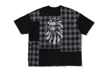 BAPE BLACK CHECKER PATCHWORK TEE