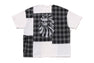 BAPE BLACK CHECKER PATCHWORK TEE