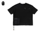 BAPE BLACK WAFFLE WORKER ROPESTITCH TEE