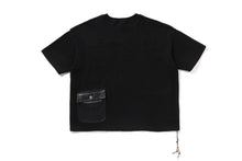 BAPE BLACK WAFFLE WORKER ROPESTITCH TEE