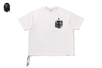 BAPE BLACK HAWAIIAN MOTIF PATCH POCKET TEE #1