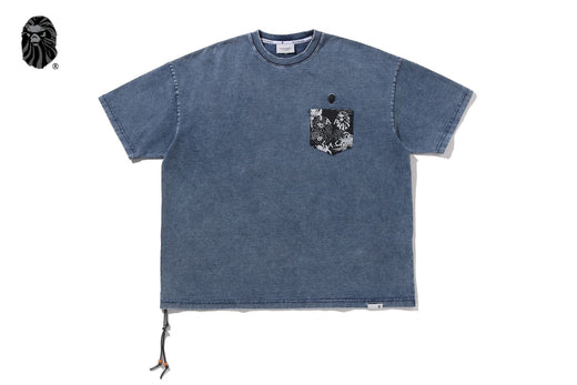 BAPE BLACK HAWAIIAN MOTIF PATCH POCKET TEE #2