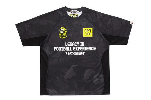 【 BAPE X CR7 LIFE 】ALL OVER PRINT MULTI LOGO RELAXED FIT JERSEY