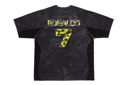 【 BAPE X CR7 LIFE 】ALL OVER PRINT MULTI LOGO RELAXED FIT JERSEY