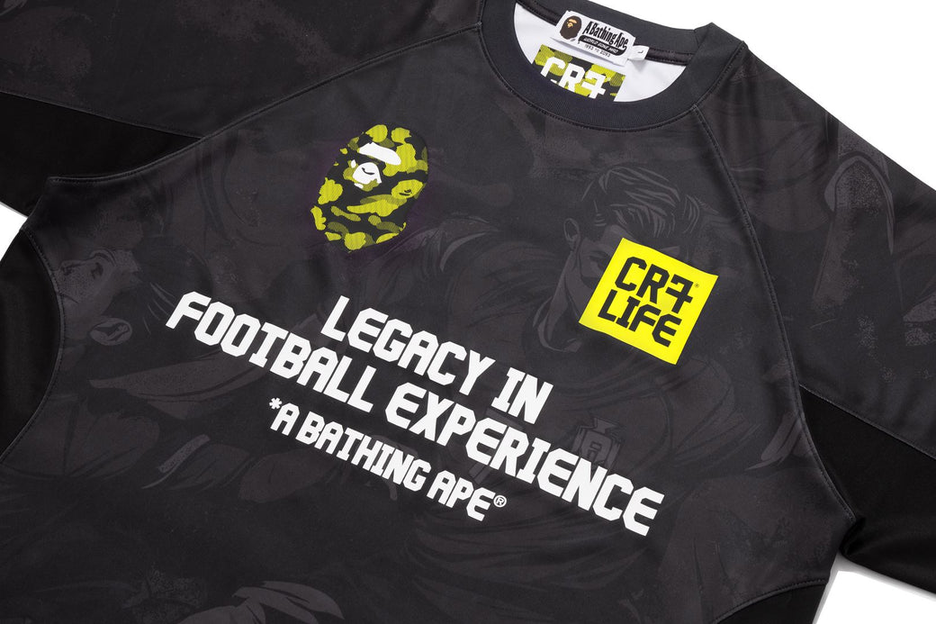 BAPE X CR7 LIFE 】ALL OVER PRINT MULTI LOGO RELAXED FIT JERSEY