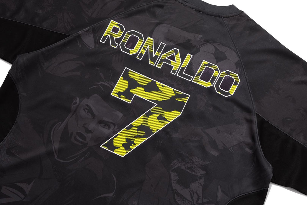 BAPE X CR7 LIFE 】ALL OVER PRINT MULTI LOGO RELAXED FIT JERSEY