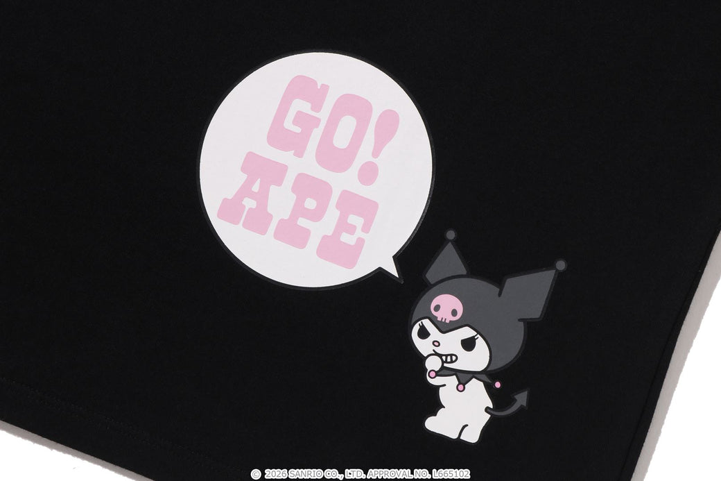 トップス BAPE X KUROMI COLLEGE TEE BAPE X KUROMI 】COLLEGE MINI TEE | bape.com