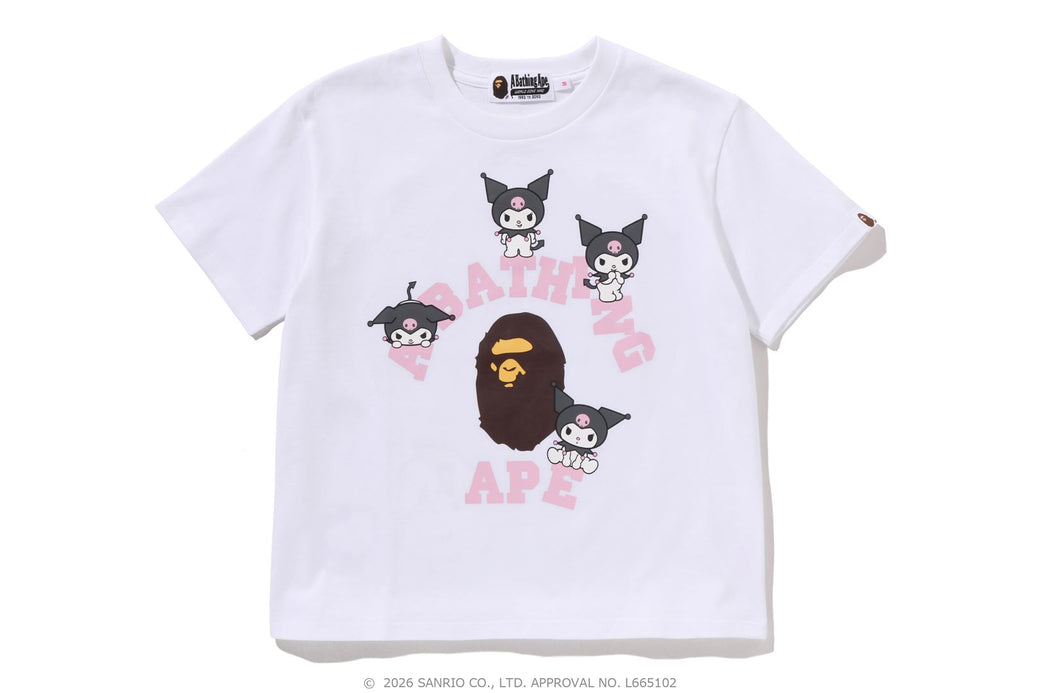 BAPE X KUROMI COLLEGE MINI TEE 新品未開封 BAPE X KUROMI 】COLLEGE MINI TEE | bape.com