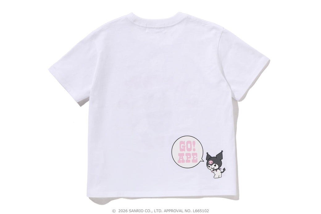 BAPE X KUROMI 】COLLEGE MINI TEE | bape.com