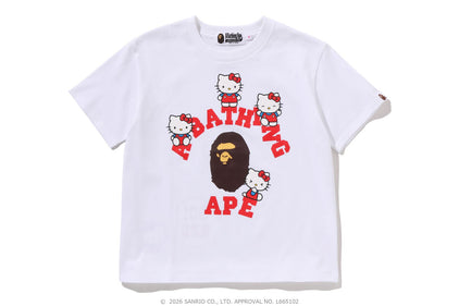 【 BAPE X HELLO KITTY 】COLLEGE MINI TEE